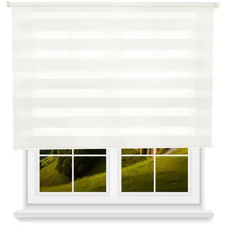 Wellhome Polyester Doppelrollo Tag Und Nacht 120 X 175 Cm - Off-White - One Size