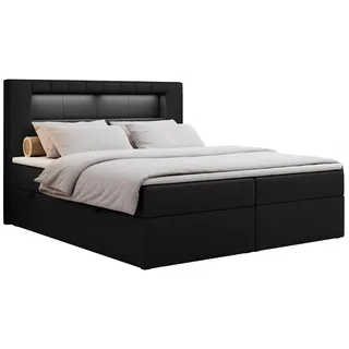 MKS Boxspringbett 120 x 200 cm H3 Schwarz