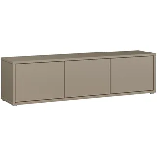 Lowboard FORTE "Alice Springs, TV-Board, viel Stauraum, große Türen zum Aufklappen", taupe, B:154,2cm H:41,5cm T:34,9cm, Holzwerkstoff, Sideboards, Lowboard, B/H/T 154,2/41,5/34,9 cm Klapptüren