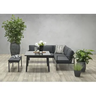 Garden Impressions WELLINGTON Alu Ecklounge Gartenmöbel Gruppe carbon reflex black