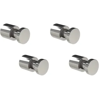 Tiger Pico Haken, Handtuchhaken aus Metall, Farbe: Chrom, 2 Stück, Wandhaken zum Schrauben (Packung mit 2)
