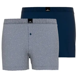 Götzburg Boxer Brooklyn (2er-Pack) mit Muster, weich, Baumwolle, elastisch, feuchtigkeitsregulierend blau 5 (M)