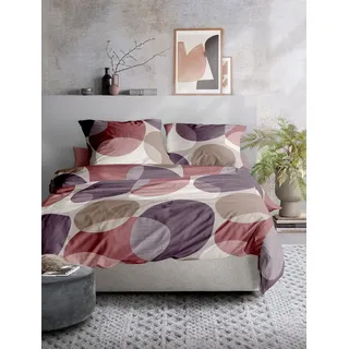 IRISETTE Meran 8755 Gepunktet Baumwolle Beere 135 x 200 cm + 80 x 80 cm