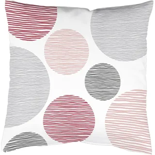 HOME WOHNIDEEN Kissenbezug Borden 40 x 40 cm Rosa