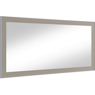 Novel Wandspiegel , Taupe , Glas , rechteckig , 120x60x2 cm , Goldenes M, Made in Germany, DGM-Klimapakt , in verschiedenen Größen erhältlich, waagrecht montierbar , Spiegel, Wandspiegel