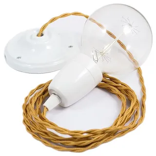 Creative Cables Tm05 Diy 1 M Hängelampe - Gold / White - One Size