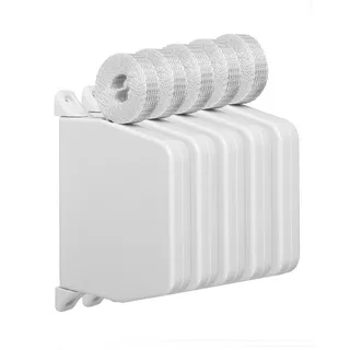 Inovatec 5 x INOVATEC Rollladen Aufschraubwickler Aufputz Gurtwickler Mini + 5 m Gurtband - Weiß/Grau