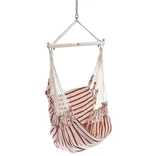 Chico Hängesessel Baumwolle weiß-rot Hängestuhl - Rot