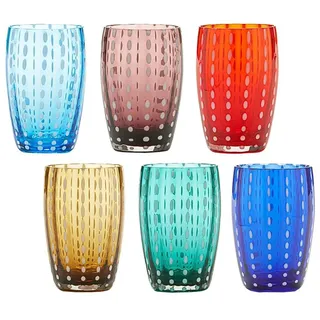 Zafferano - Perle Set 6 brille tumbler MIX