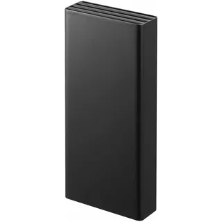 Yamazaki 2160 TOWER Klebehaken-Messerblock, schwarz, Stahl/Silikon/Polycarbonat/PET/Polyurethan, minimalistisch, 4 x 10 x 22 cm (L x B x H)