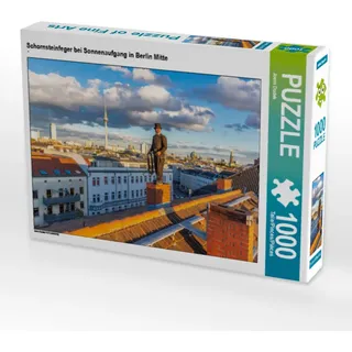 CALVENDO Puzzle Schornsteinfeger bei Sonnenaufgang in Berlin Mitte 1000 Teile Puzzle quer | 1000 Teile Lege-Größe 64x48cm Foto-Puzzle für glückliche Stunden