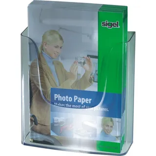 Sigel Wandprospekthalter transparent DIN A4