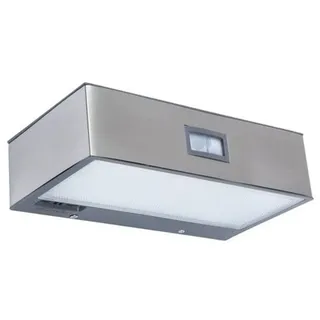 Lutec LED Solar Außenleuchte Wandlampe Brick Edelstahl IP44 2W 150lm neutralweiß 4000K Bewegungsmelder - Weiß