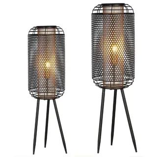 Gilde Stehleuchte, "Industrial", Metall, schwarz, VE 1, H. 93 cm, D. 27 cm 84102 4001250841029 - Schwarz