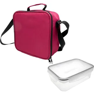 NERTHUS FIH 1509 Thermo-Lunchbox Bordeaux mit luftdichtem Behälter 1 l, Lunchbox mit isoliertem Innenfutter, leicht zu reinigen, mit Griff, ideal für Arbeit und Büro