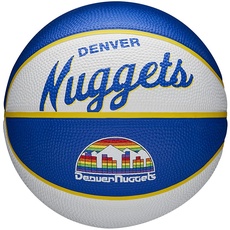 Wilson Mini-Basketball TEAM RETRO, DENVER NUGGETS, Outdoor, Gummi, Größe: MINI