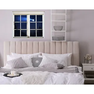 Queence 3D-Wandtattoo »Sternschnuppe« selbstklebender Wandsticker Weihnachten, blau