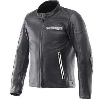 Dainese Leggenda Motorrad Lederjacke Schwarz 60