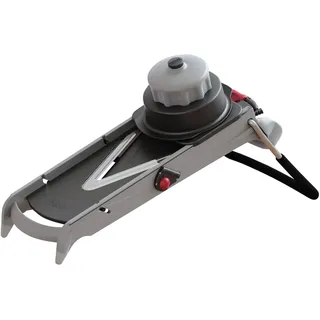 De Buyer Mandoline Viper 2016.00 Kompakter Gemüsehobel Mit Würfelschneidesystem Für Würfel, Rondellen, Juliennes, Stäbchen, Losanges, Silber