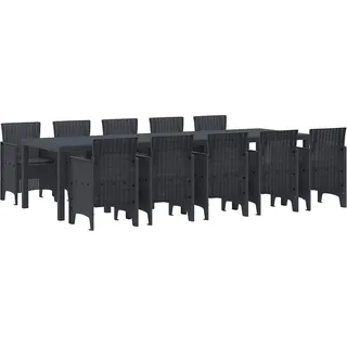Garten Esszimmer Set mit Kissen mit Kissen 11 pcs Anthrazit - Grau