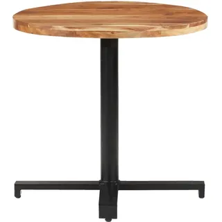 vidaXL Bistrotisch Rund Ø80x75 cm Akazie Massivholz - Braun