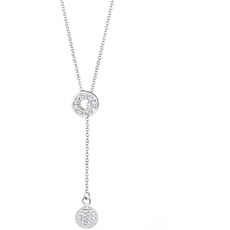 Bild von Halskette Damen Y-Kette Kugel mit Kristalle in 925 Sterling Silber