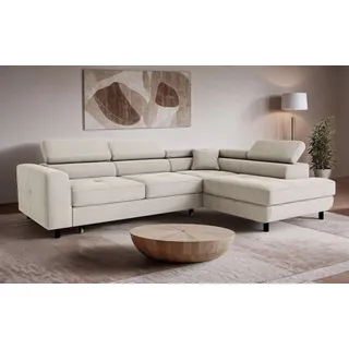 OTTO home »AADEN Schlafsofa 254 cm - OTTO. Verlässliche Qualität.« mit Bettfunktion, Bettkasten, Kopfstützen, rechts/links bestellbar,