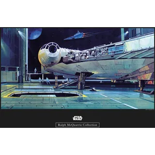 Komar Poster »Star Wars Classic RMQ Falcon Hangar«, Star Wars, (1 St.), Kinderzimmer, Schlafzimmer, Wohnzimmer, bunt