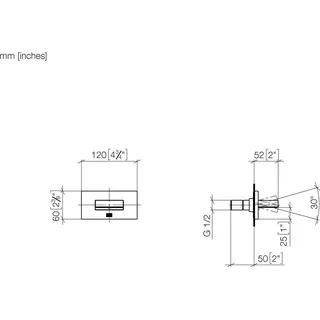 Dornbracht WATER CURVE UP-Seitenbrause, 36514979-28 - Weiß