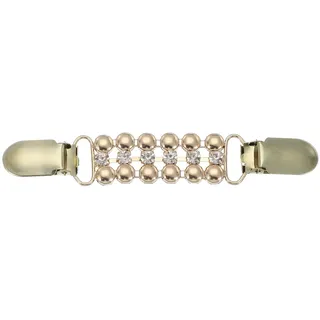 QUARKZMAN Kleiderclips, Retro Pulloverclips Strickjackenclips Schalkragen Umhang Taillenclips Versteller Kleider für verschiedene Damenbekleidung (13x2,3x0,9 cm, Gold)