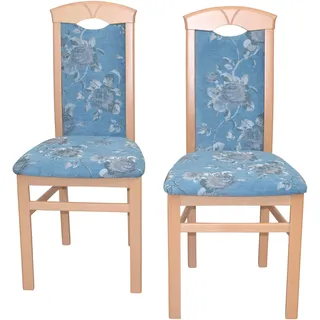 Hofmann Living And More Esszimmerstuhl, (Set), 2 St., Webstoff-Polyester, blau