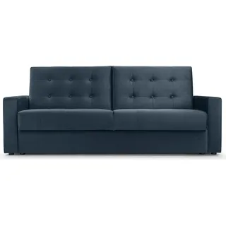 BETTSO Schlafsofa Sofa mit Bettkasten und Schlaffunktion Bettsofa Dauerschläfer Sofa Schlafcouch Couch Click Clack Wohnlandschaft MISTRAL Dunkelblau - Dunkelblau