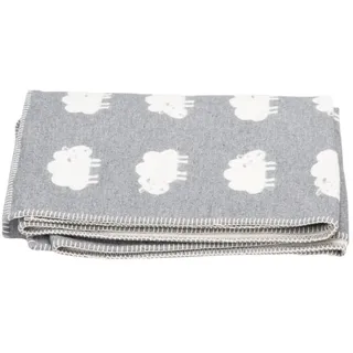 Fussenegger - Decke, Plaid, Deco Plaid - Schafe - groß - grau - 130 x 200 cm