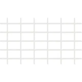 Rankgitter Garden MEK6, 145x42,5 cm, 4/4,7 mm, PVC/Stahl, für Blumen, weiß, Garten-