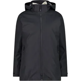 CMP Woman Long Jacket Zip Hood Detachable Inn.jacket antracite (U423) 40