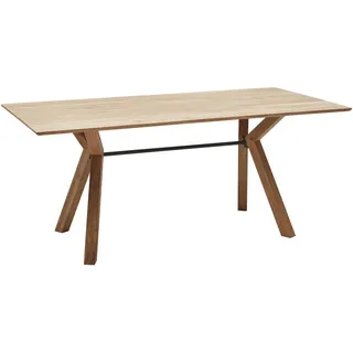 Dieter Knoll Esstisch , Schwarz, Eichefarben , Holz, Metall , Asteiche , massiv , rechteckig , eckig , 90x75x160 cm , in verschiedenen Größen erhältlich , Holzmöbel, Holztische, Esstische Holz, Massivholztische