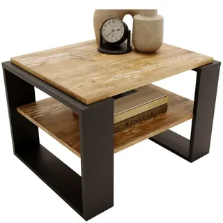 CraftPAK Couchtisch Holzwerkstoff rechteckig stabil Kiefer Milford 44/54/63cm , Kiefer Milford, Schwarz , Rechteckig , 63x44x54 cm , Wohnzimmer, Wohnzimmertische, Couchtische