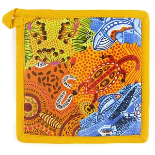 Excelsa Aboriginal Topflappen, 20 x 20 cm, Futter 100% Baumwolle, Füllung aus Polyester