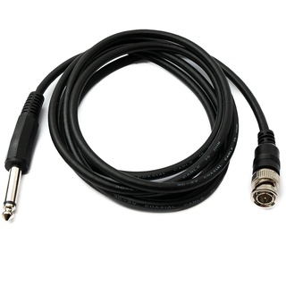 System-S Audio Kabel 180 cm 6.35 mm Klinke Stecker zu BNC Buchse AUX Adapter in Schwarz