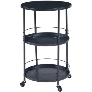 [en.casa] Servierwagen Munkedal Metall Schwarz