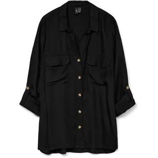 VERO Moda Damen Vmbumpy New Noos L/S Shirt L S Hemd Bluse, Schwarz, S EU