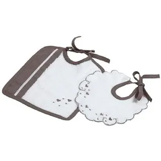 Lait Baby SPRL Radius von Mond Set für die Teller, Weiß/Taupe,