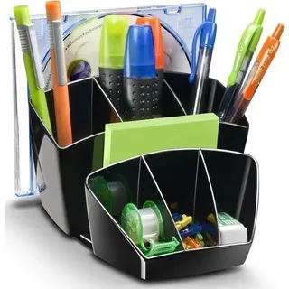 CEP Schreibtisch-Organizer Mineral schwarz Polystyrol 6 Fächer 14,3 x 15,8 x 9,3 cm