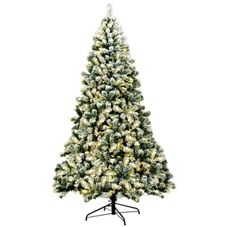 Costway Künstlicher Weihnachtsbaum Grün/Weiß 225 cm