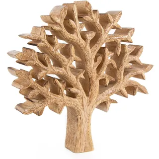 Logbuch-Verlag Lebensbaum Weihnachten Baum Deko Holz Herbst Geschenk Geburtstag 30 cm Natur braun Kleiner Holzbaum