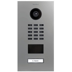 DoorBird D2101V IP Video Türstation, Weißaluminium (RAL 9006) | Video-Türsprechanlage mit 1 Ruftaste, RFID, HD-Video, Bewegungssensor