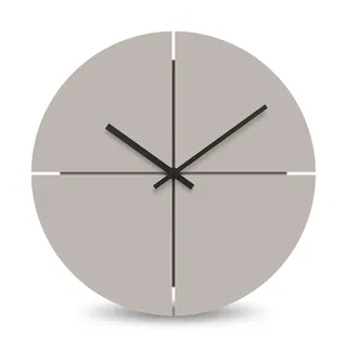 Cander Berlin MNU 2540 T XXL Wanduhr lautlos ohne Ticken 40 cm analog Küche Wohnzimmer modern Vintage warmgrau MDF
