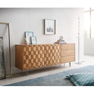 DeLife Sideboard Fevo 175 cm Hellbraun / Braun