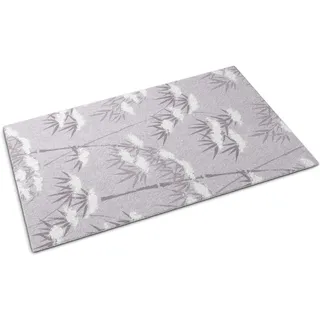 Fußmatte für die Tür – Unterlage zur Aufnahme von Schmutz – Rutschfeste Fußmatte für Innen- und Außenbereich – 150 x 100 cm – Japanischer Bambus - Rosa