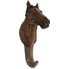 Kunststein Figur Skulptur Wandhaken Pferd handbemalt #63716